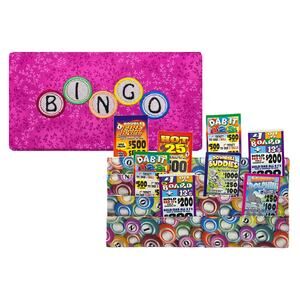 Hands Free embroidered Card Holder Bingo holds 16 tab dab made by me